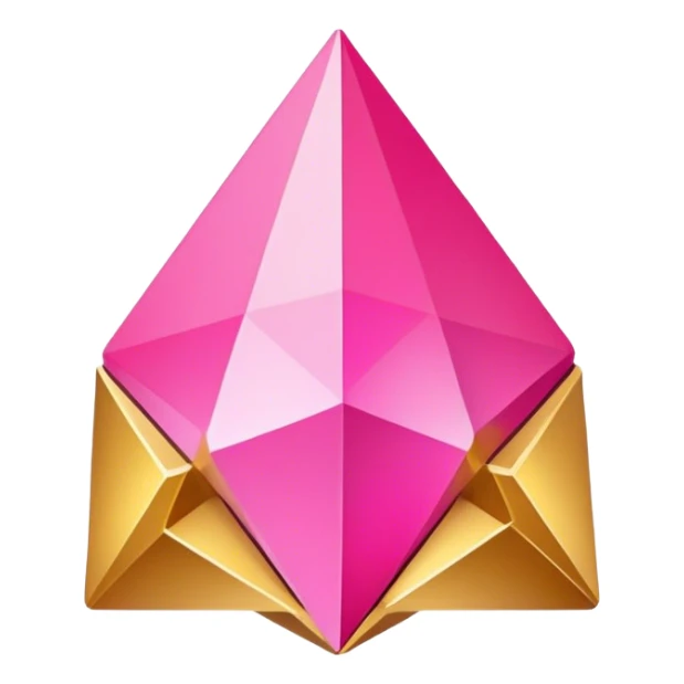 gold pink point  sticker