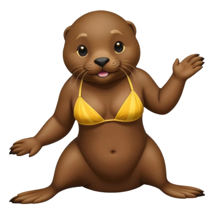  sea lion in a bikini  sticker
