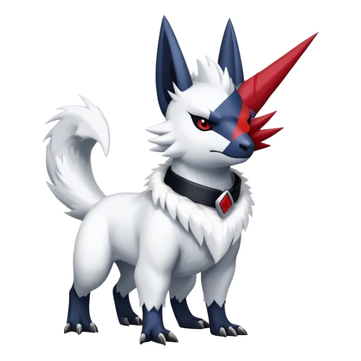 Cool Edgy Nargacuga-Absol-Zangoose with a collar on, full body sticker