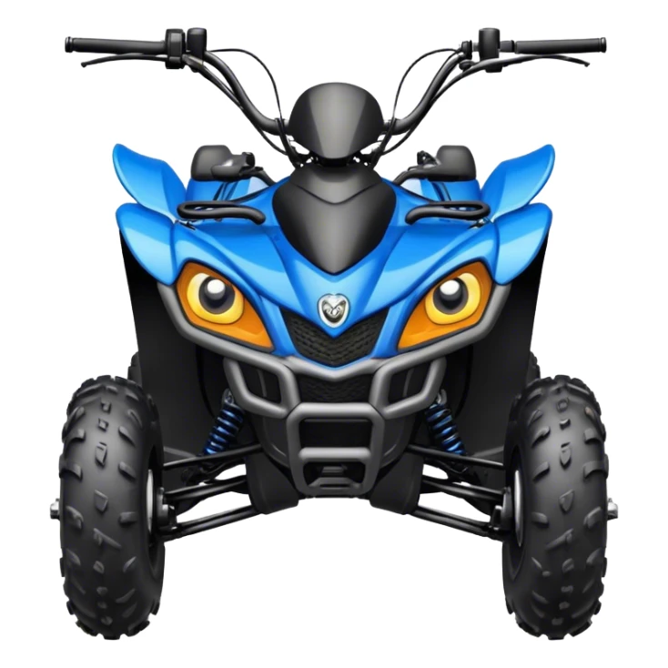 atv quad banshee front with a smile and eyes sticker
