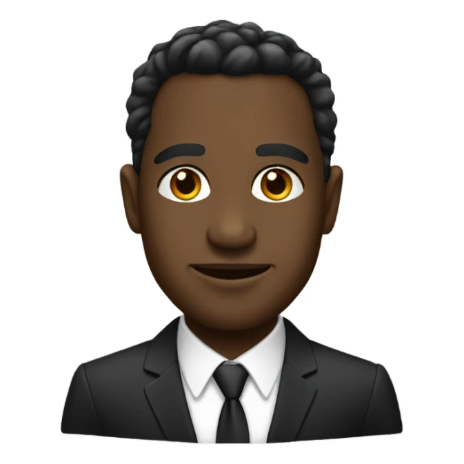 elegant black man in suit  sticker