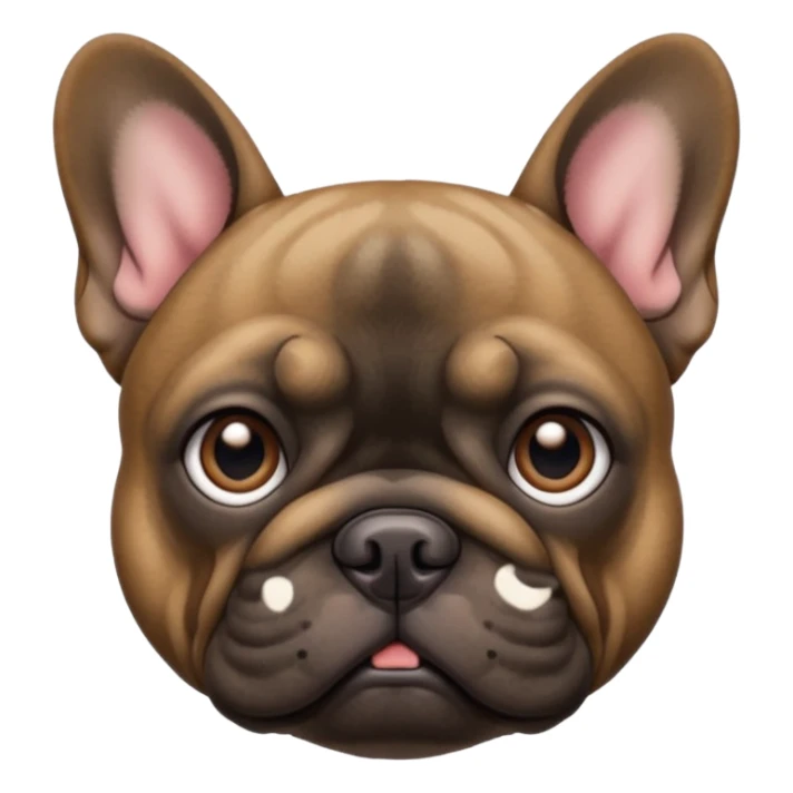 Dark drown Brindle French bulldog sticker