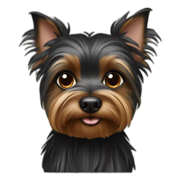 Black one dwarf yorshire terrier sticker