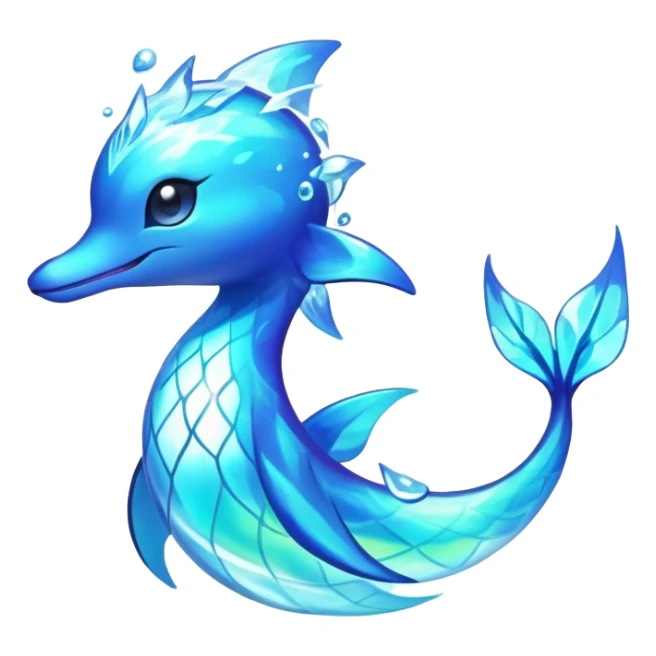 Elemental Water-type-Light-Arcane-type magical colorful exotic animesque Pokémon-Fakémon-animal-creature sticker