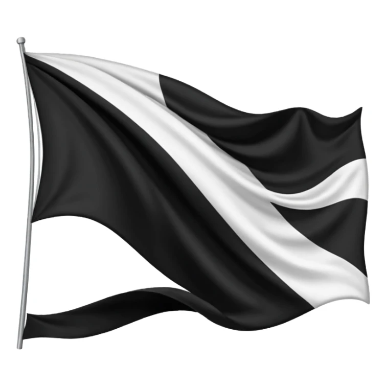 drapeau de la Bretagne France, noir et blanc  sticker