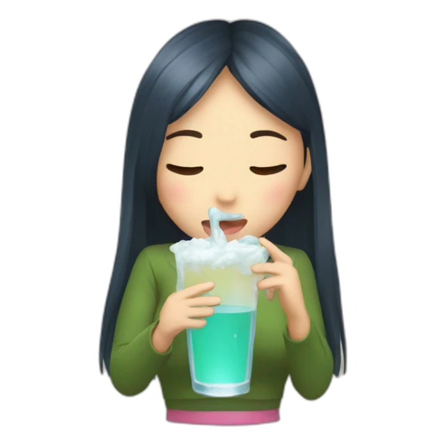 Hina drinking sticker