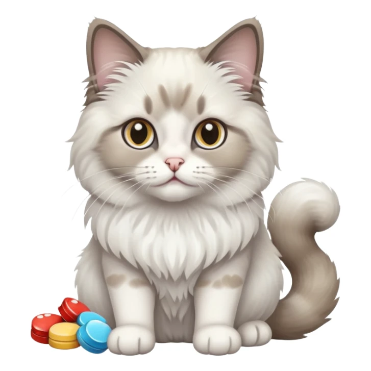 One ragdoll cat selling pills and mushrooms  sticker