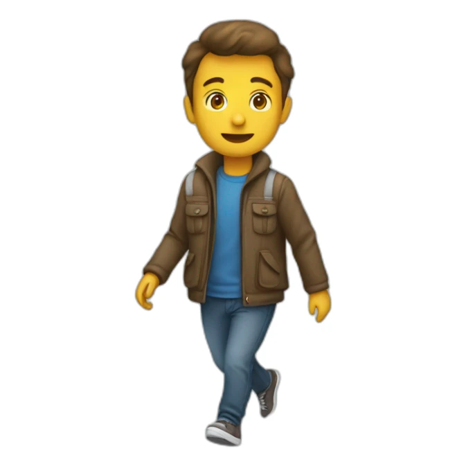 Une personne qui marche sur un es sticker