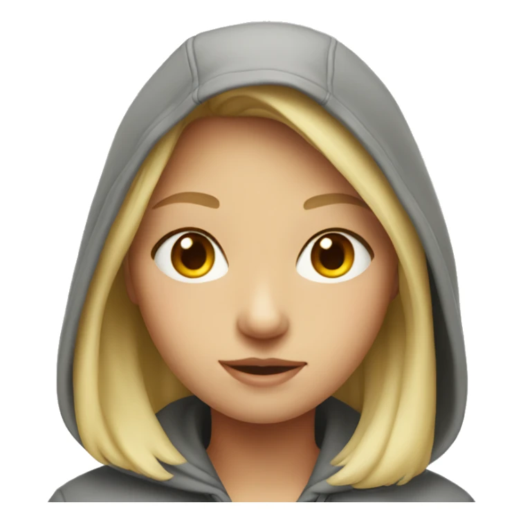 Blonde girl wearing hoodie  sticker
