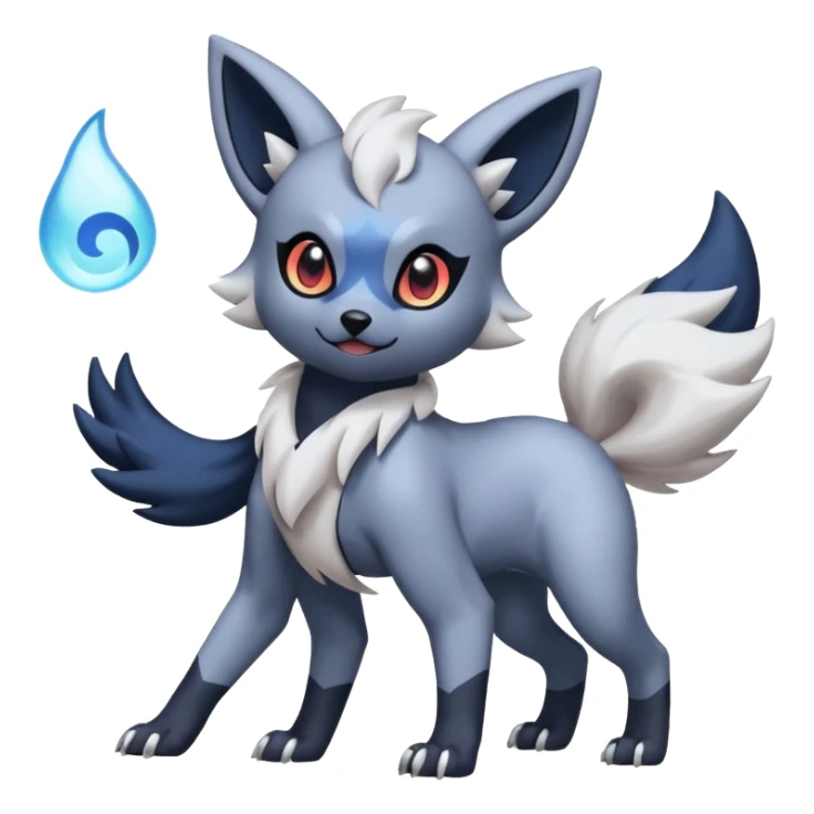 Pastel Absol-Zorua-Umbreon-fusion (full body) sticker