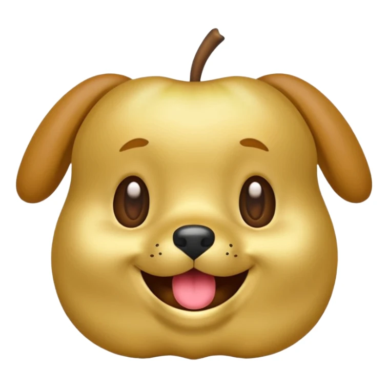 um cachorro feliz, estilo emoji apple sticker