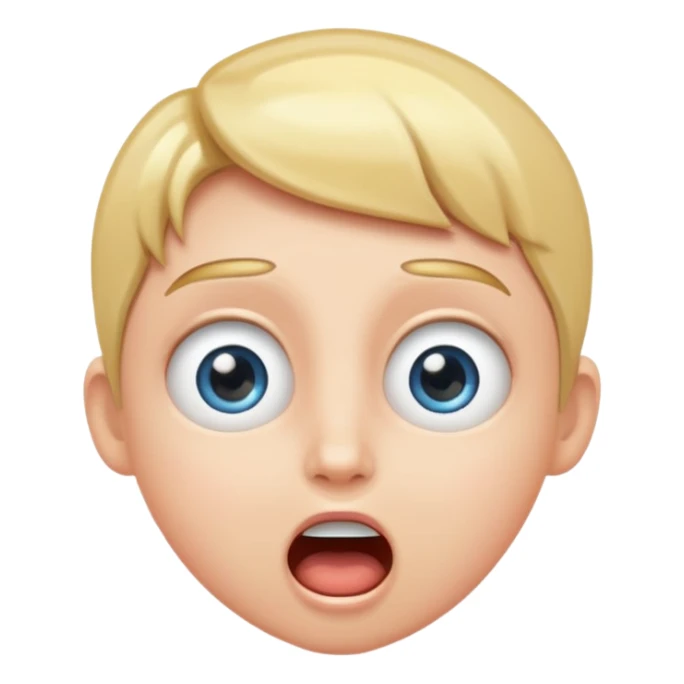 Person with sparkling eyes and open mouth staring in amazement  sticker