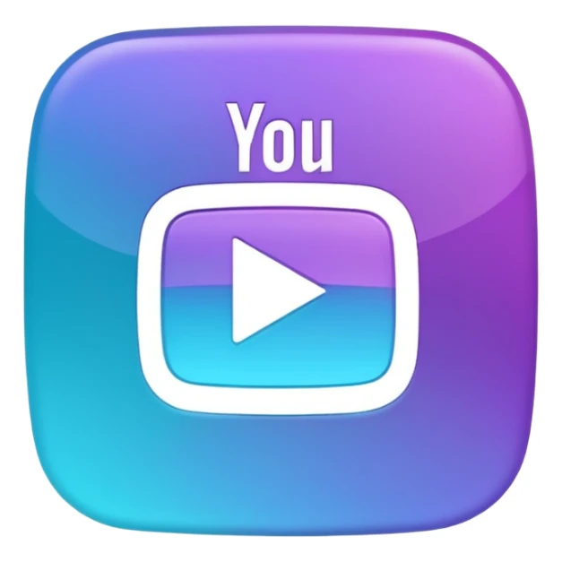 Purple and Cian Symbol youtube app sticker