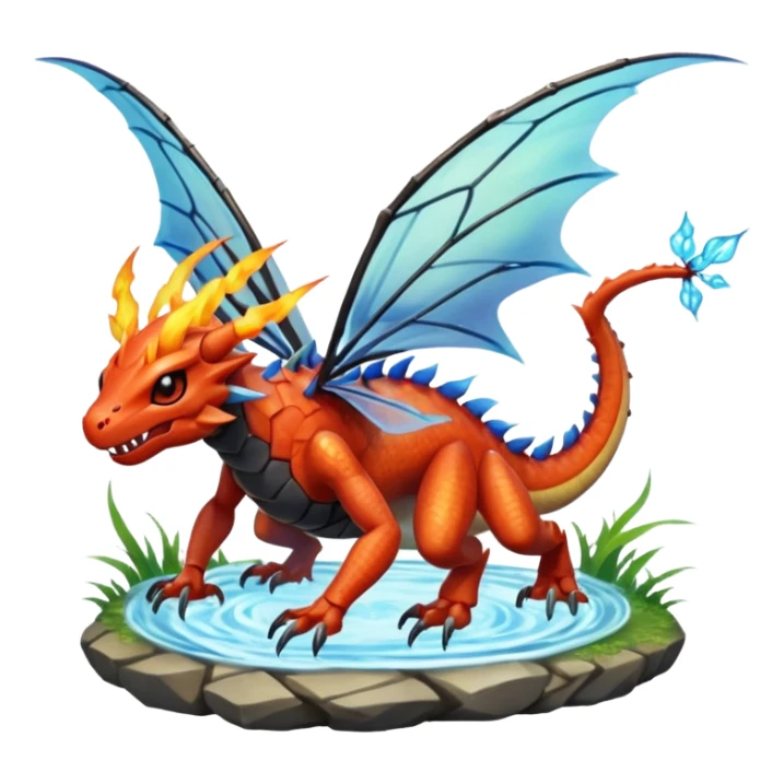 Elemental Bug-Fairy-Water-Electric-Fire-Ground-Rock-Steel-Grass-Flying-Dragon-Fighting-type natural realistic elegant cool handsome beautiful pretty badass Pokémon-Fakémon-creature sticker