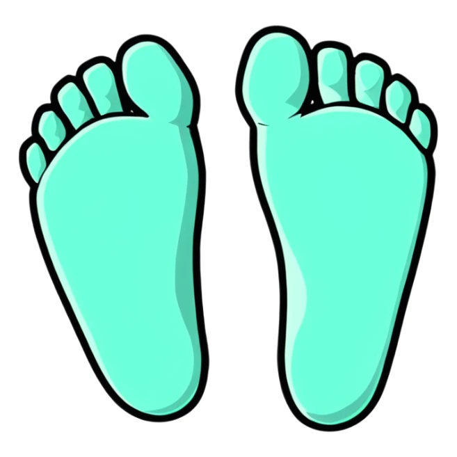 colorful foot with toes widely splayed out sticker
