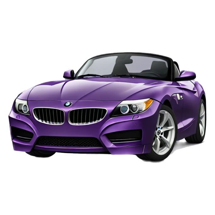 black bmw z4 with purple rims sticker