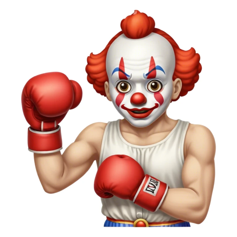 Clown boxing me sticker