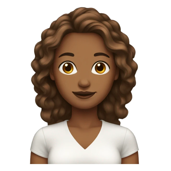 40 year old brown skin brown hair woman  sticker