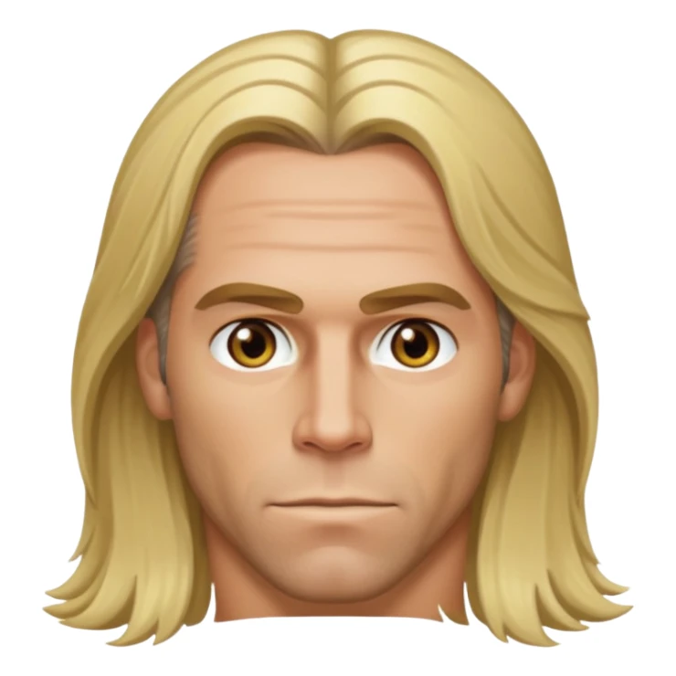 Shawn Michaels with hazel eyes, long blonde hair sticker