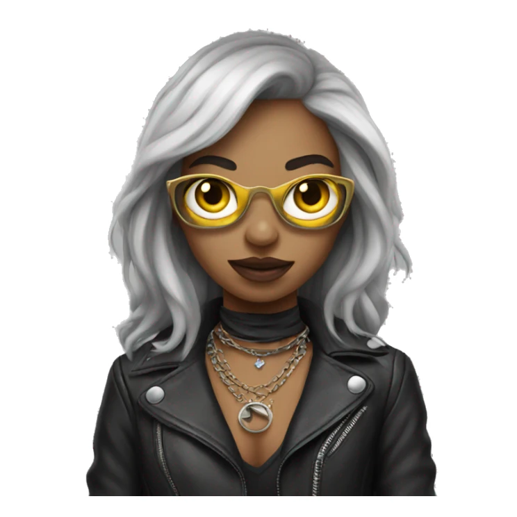 Rockstar-girl-3 eyes sticker