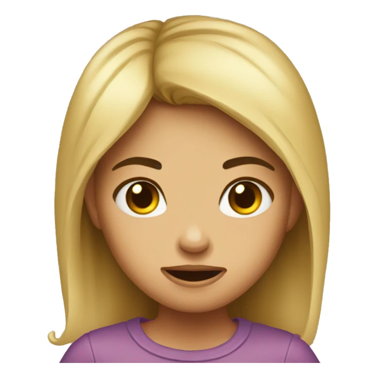 Girl mad with a heart  sticker