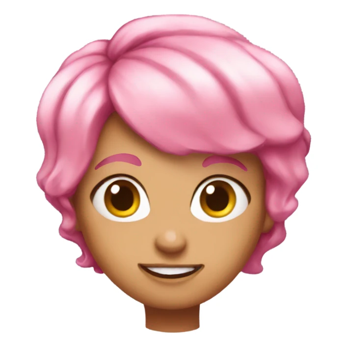 Super mad pink hair girl  sticker
