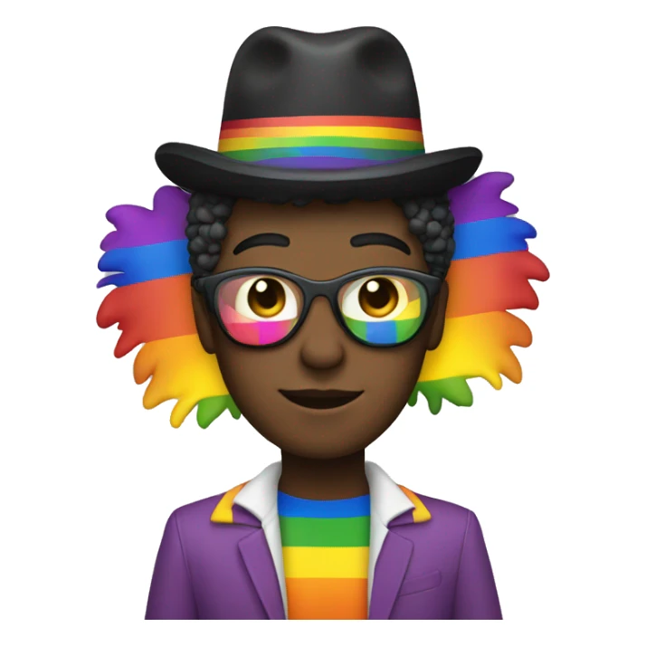 person dressed for gay pride sticker