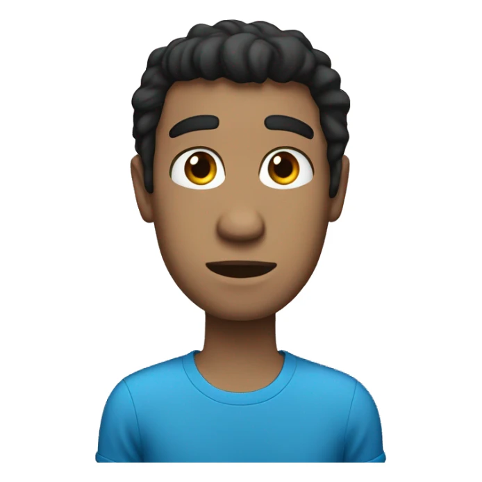 man  red t-shirt, black hair, light skin, blue eyes sticker