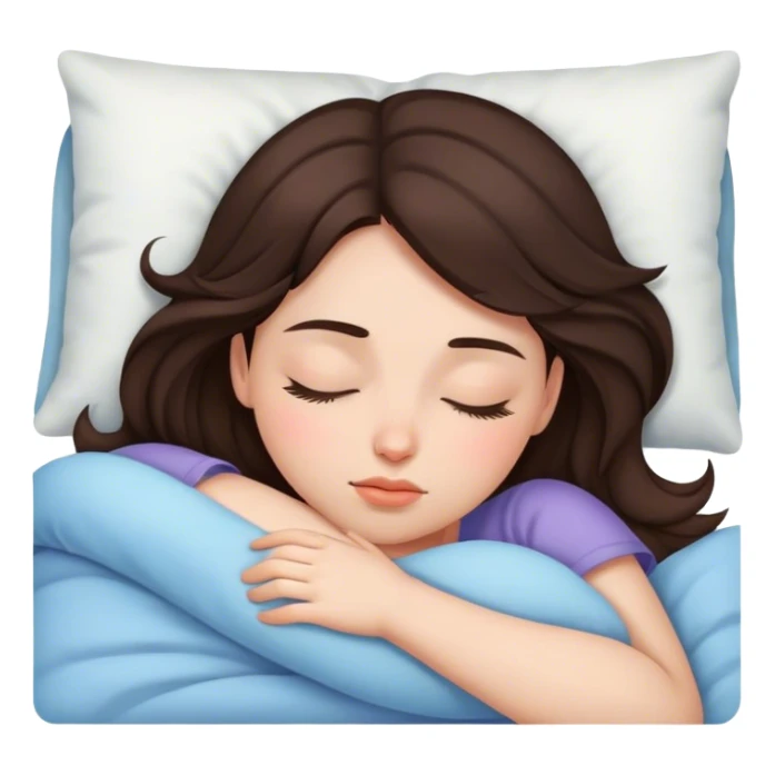 Brunette girl sleepin sticker