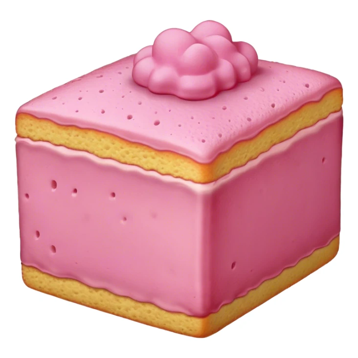 sweet simple slice of pink sponge cake sticker