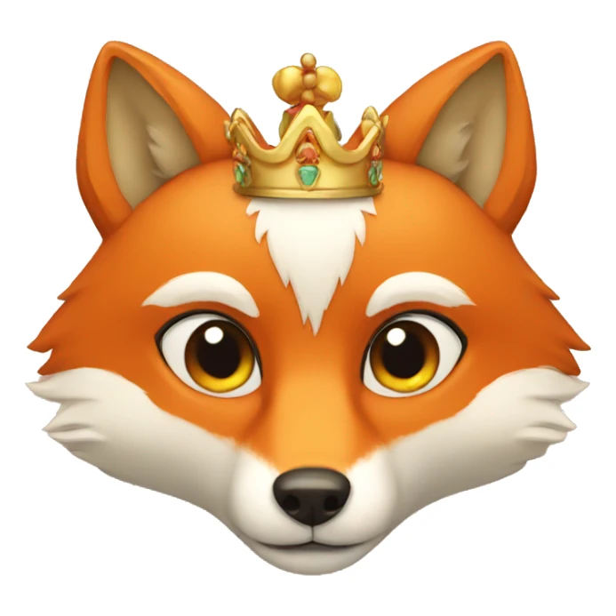Fox with crown  sticker