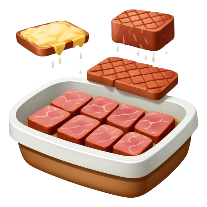slop art spam meat art landscape  sticker
