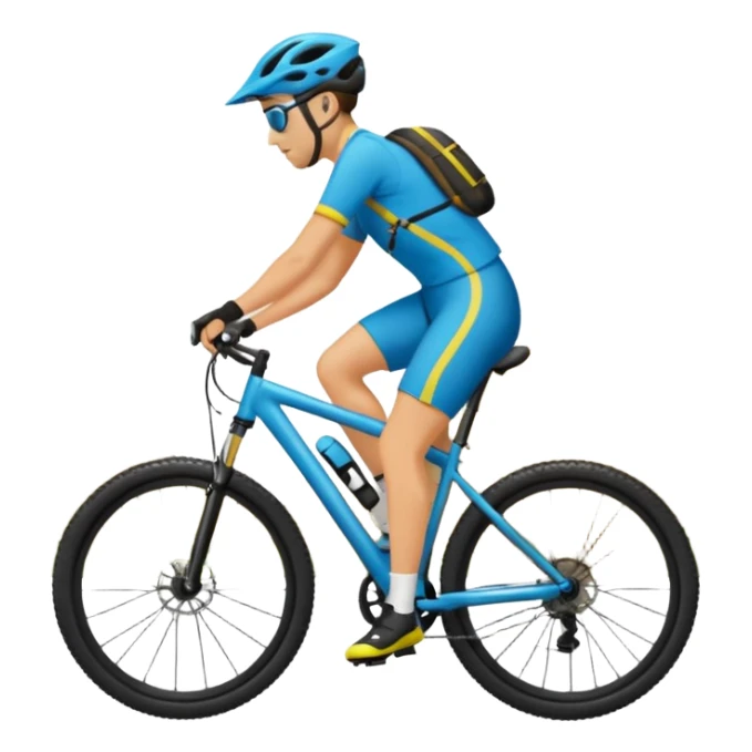 Bicicleta Mtb, ciclista montado, montaña sticker