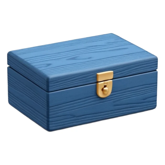 Blue Scandinavian style jewelry box  sticker