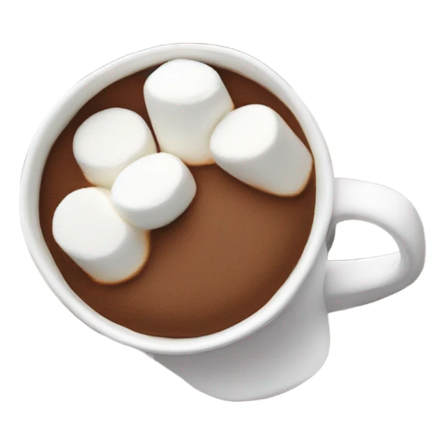 Kakao in Cup with marshmallows on the top  sticker