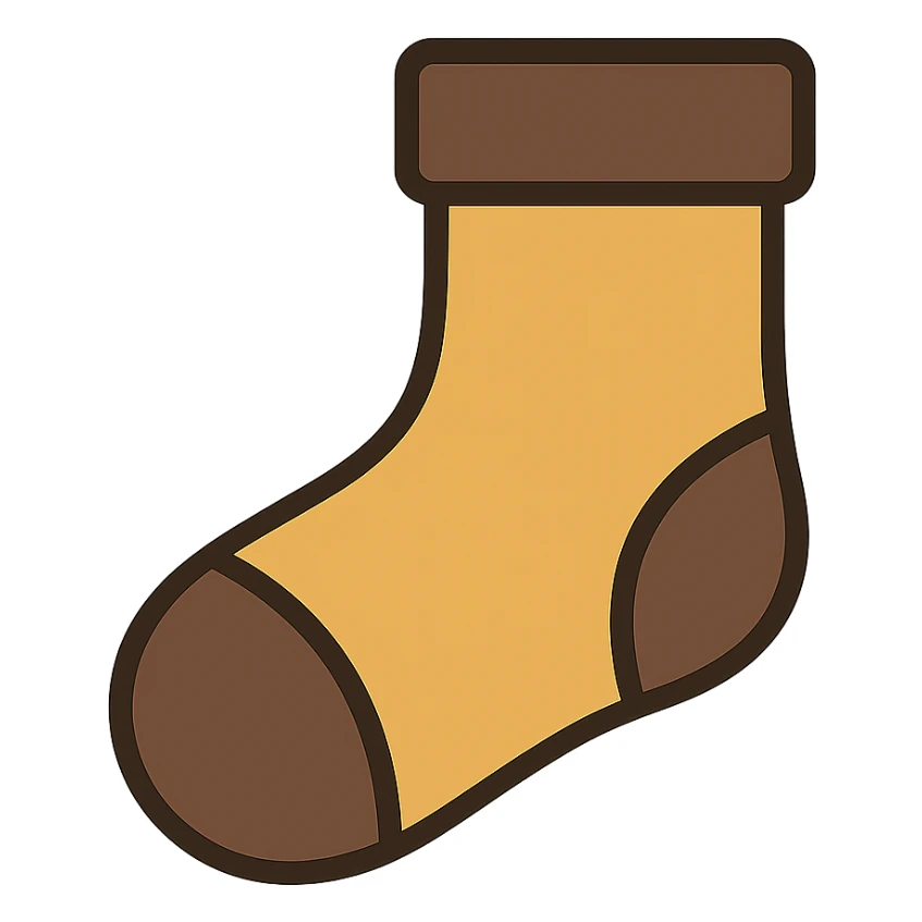 flat toon style sock sticker