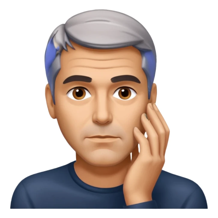 George clooney hand on face sticker