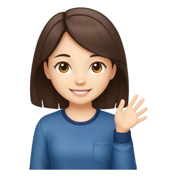 chibi brunette sunshine woman sticker