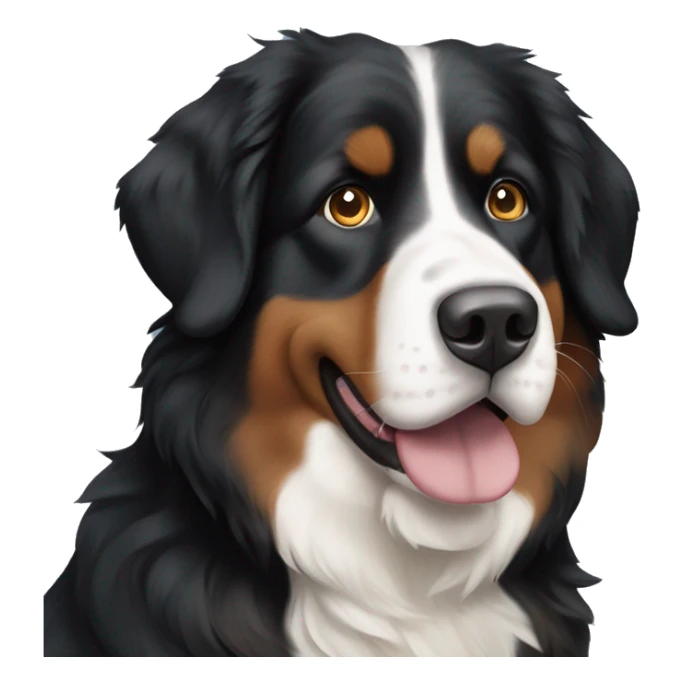 auszralian shepherd / bernese mountain dog mix with blue eyes sticker