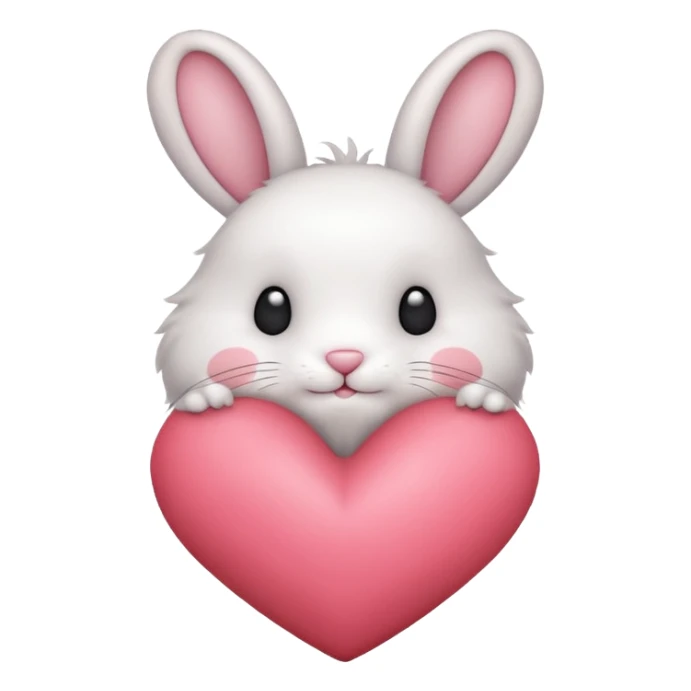 Bunny heart  sticker