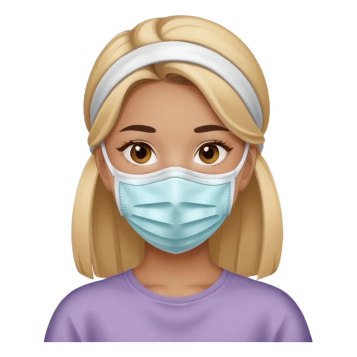 Girl with face mask  sticker