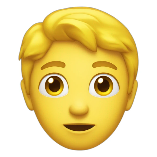 un emoji jaune qui regarde en bas sticker
