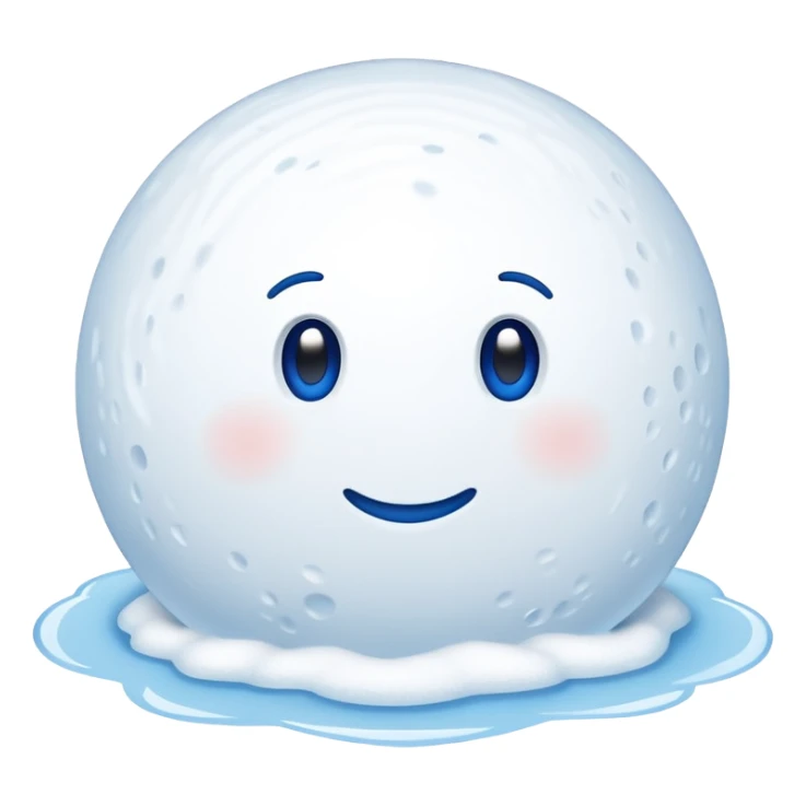 Snowball with blue outline , with the word book inside sticker