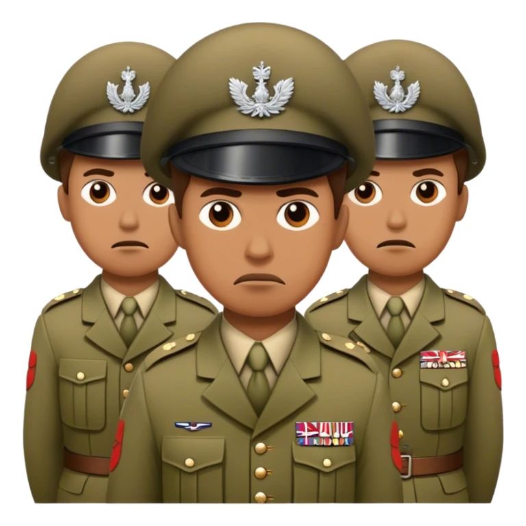 The British army is serious and photorealistic sticker