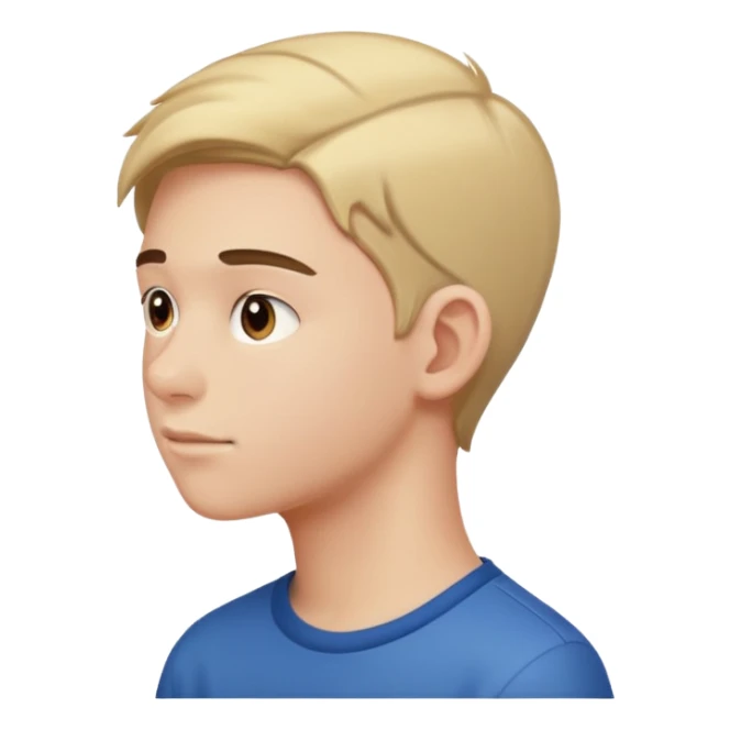 teenage boy side view sticker