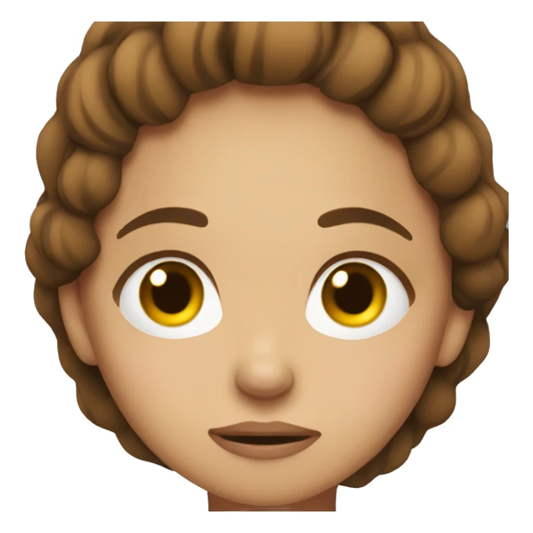 A bit tired girl with brown hair sticker