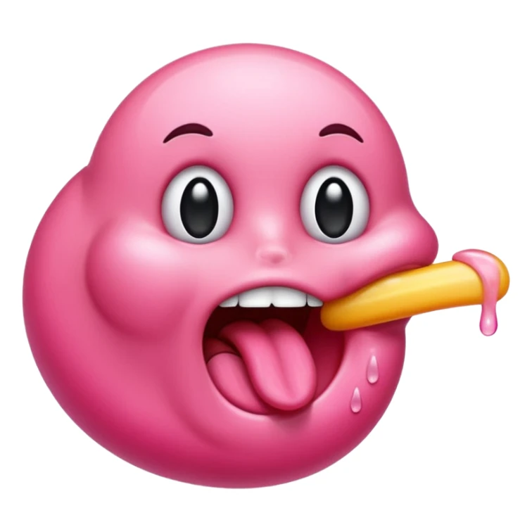 Hot tongue licking emoji sticker
