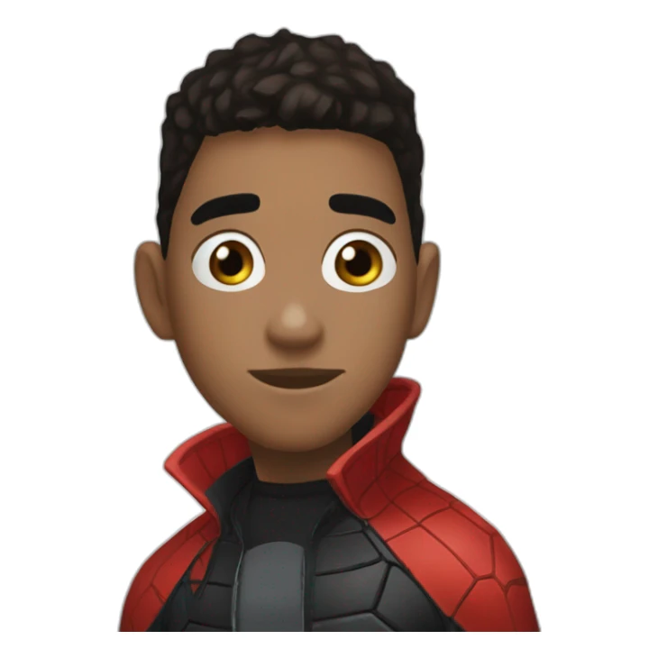 miles morales in red hood sticker