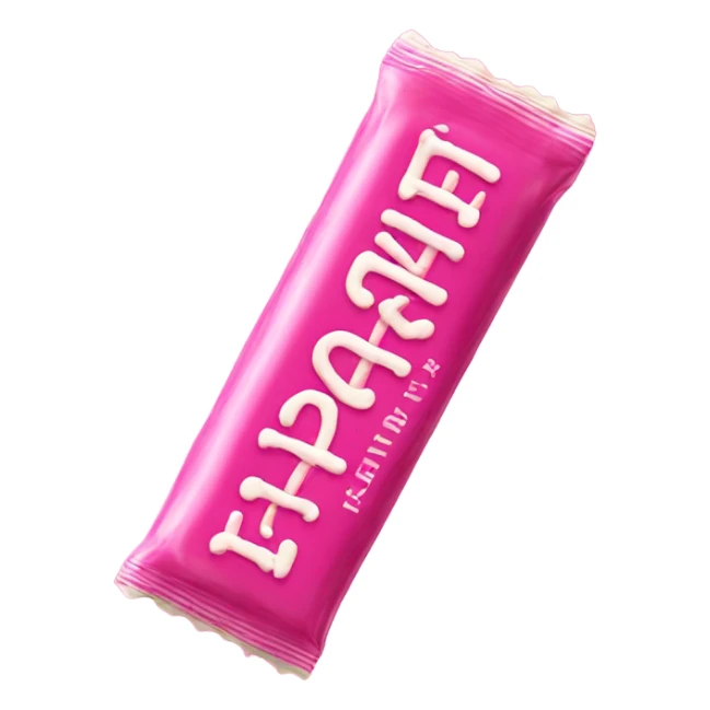 pink candy bar with the inscription kerlli sticker