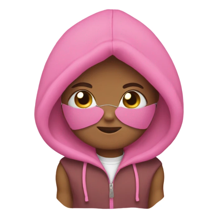 Pink Palm puff hoodie sticker